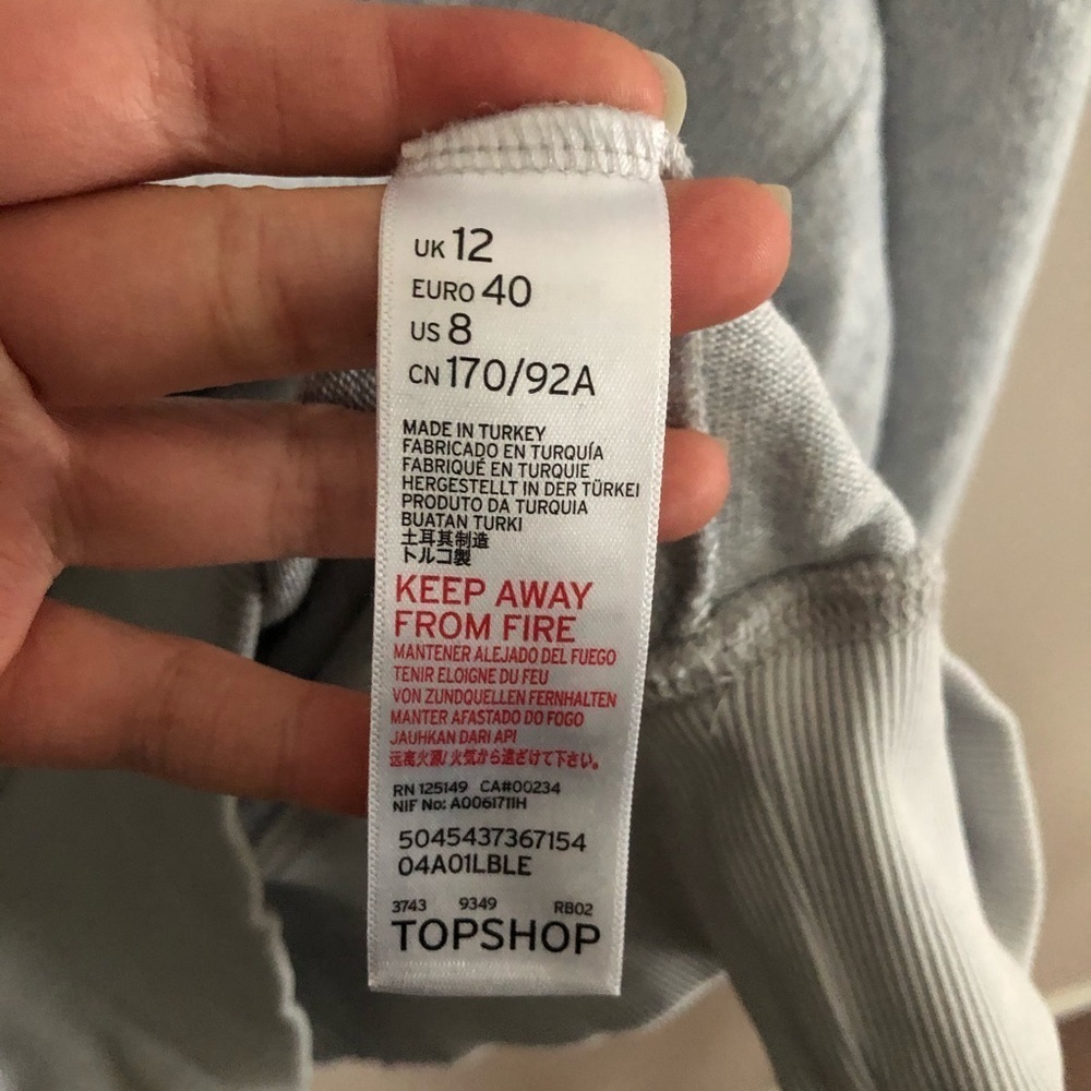Top Shop Pale Blue Crewneck sweater -Like new “Sweetlife” Sz8 -Cozy Lake Life!☀️ - Picture 14 of 14